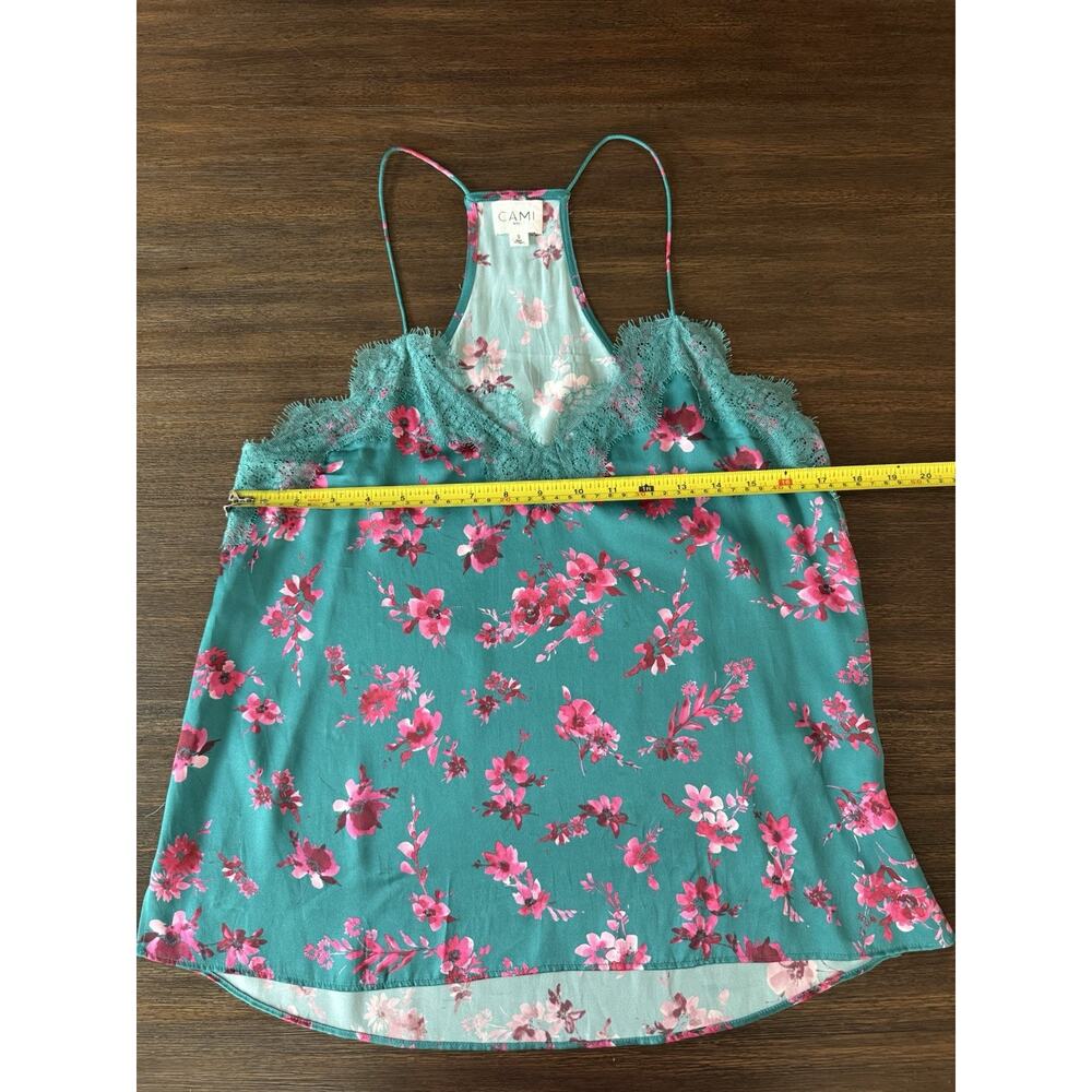 Cami Nyc Silk Top Racerback Lagoon Floral Anthropologie S - Picture 7 of 12